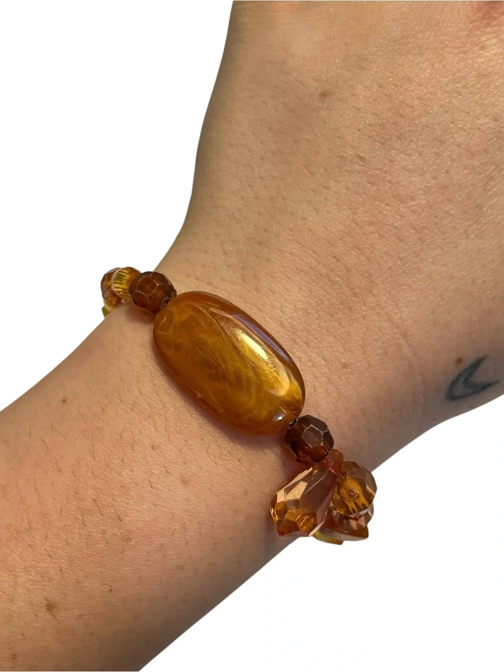 🍭5 for $20🍭 Multicolor Brown Acrylic Beaded Stretch Bracelet CC M